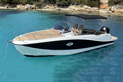 Quicksilver 755 Sundeck rental Ibiza